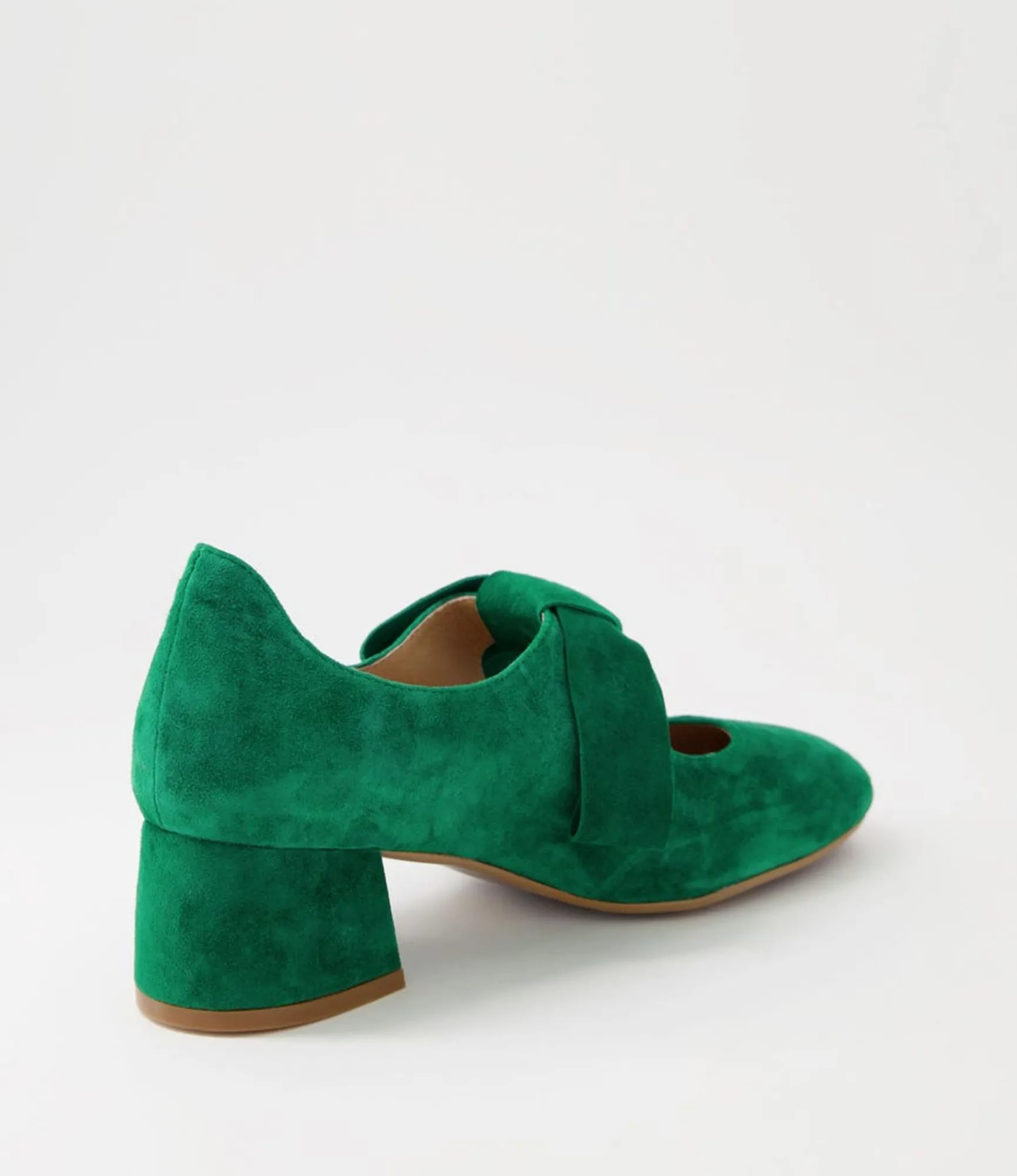 Sale Midas Shoes Churro Dark Emerald Suede Heels