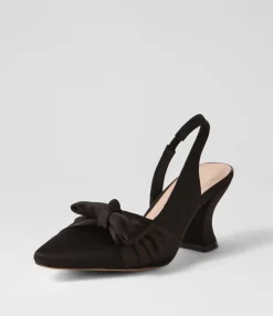 Flash Sale Midas Shoes Ciello Black Satin Heels