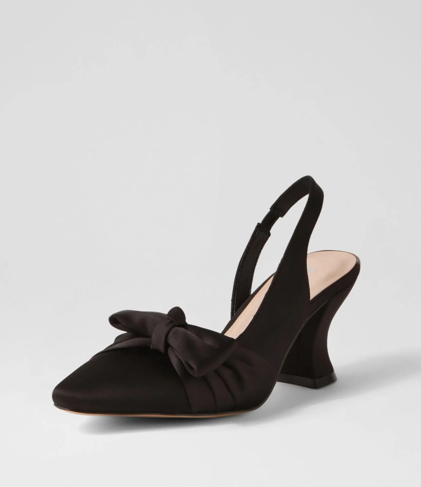 Flash Sale Midas Shoes Ciello Black Satin Heels
