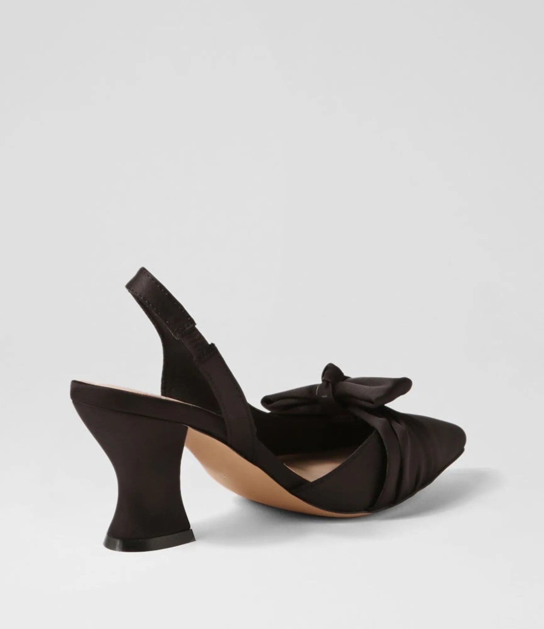 Flash Sale Midas Shoes Ciello Black Satin Heels