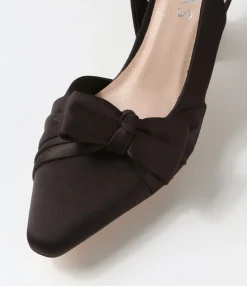 Flash Sale Midas Shoes Ciello Black Satin Heels