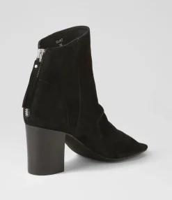 Store Midas Shoes Clint Black Suede Sandals