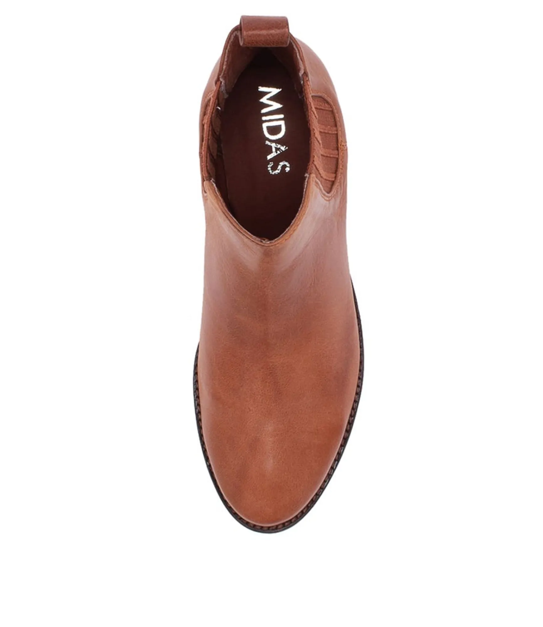 Best Sale Midas Shoes Cohan Cognac Leather Chelsea Boots