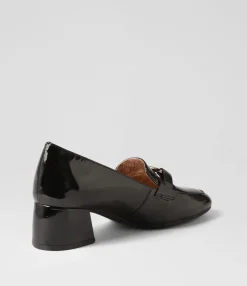 Clearance Midas Shoes Corma Black Patent Leather Heels