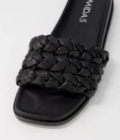 Cheap Midas Shoes Daere Black Slides