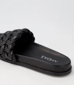 Cheap Midas Shoes Daere Black Slides