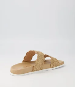 Hot Midas Shoes Daintee Natural Fabric Slides
