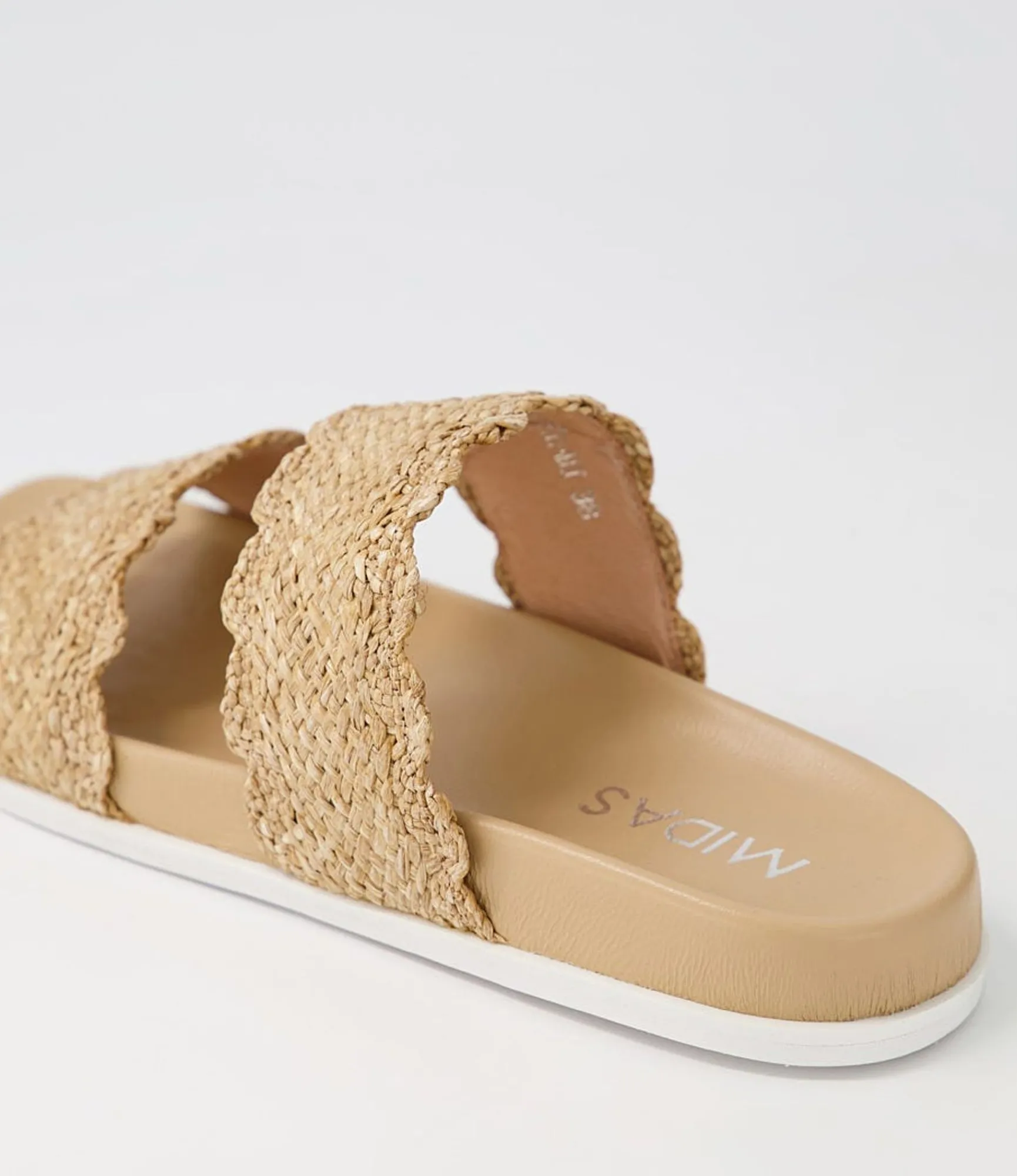Hot Midas Shoes Daintee Natural Fabric Slides
