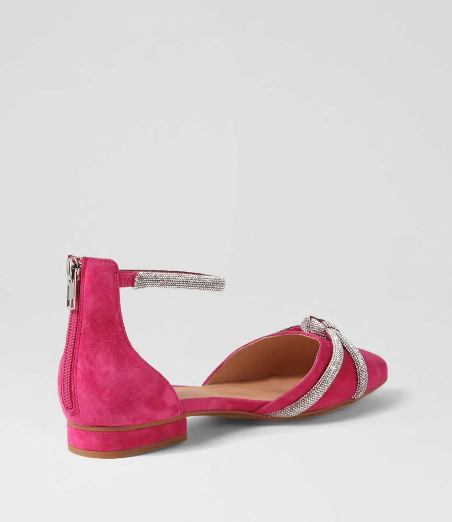 Online Midas Shoes Dallace Fuchsia Suede Flat Shoes