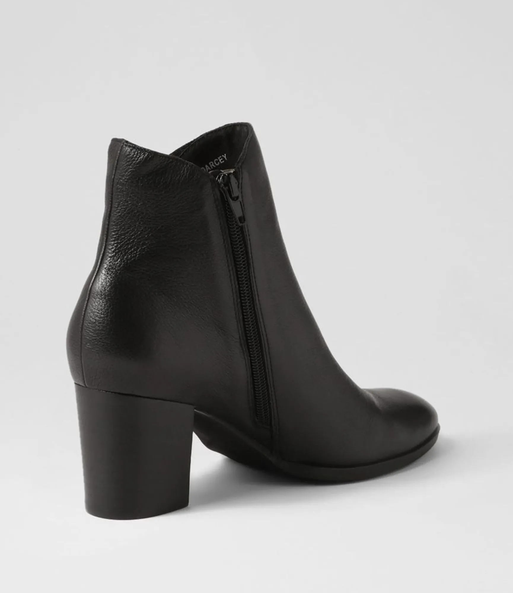 Fashion Midas Shoes Darcey Black Leather Ankle Boots