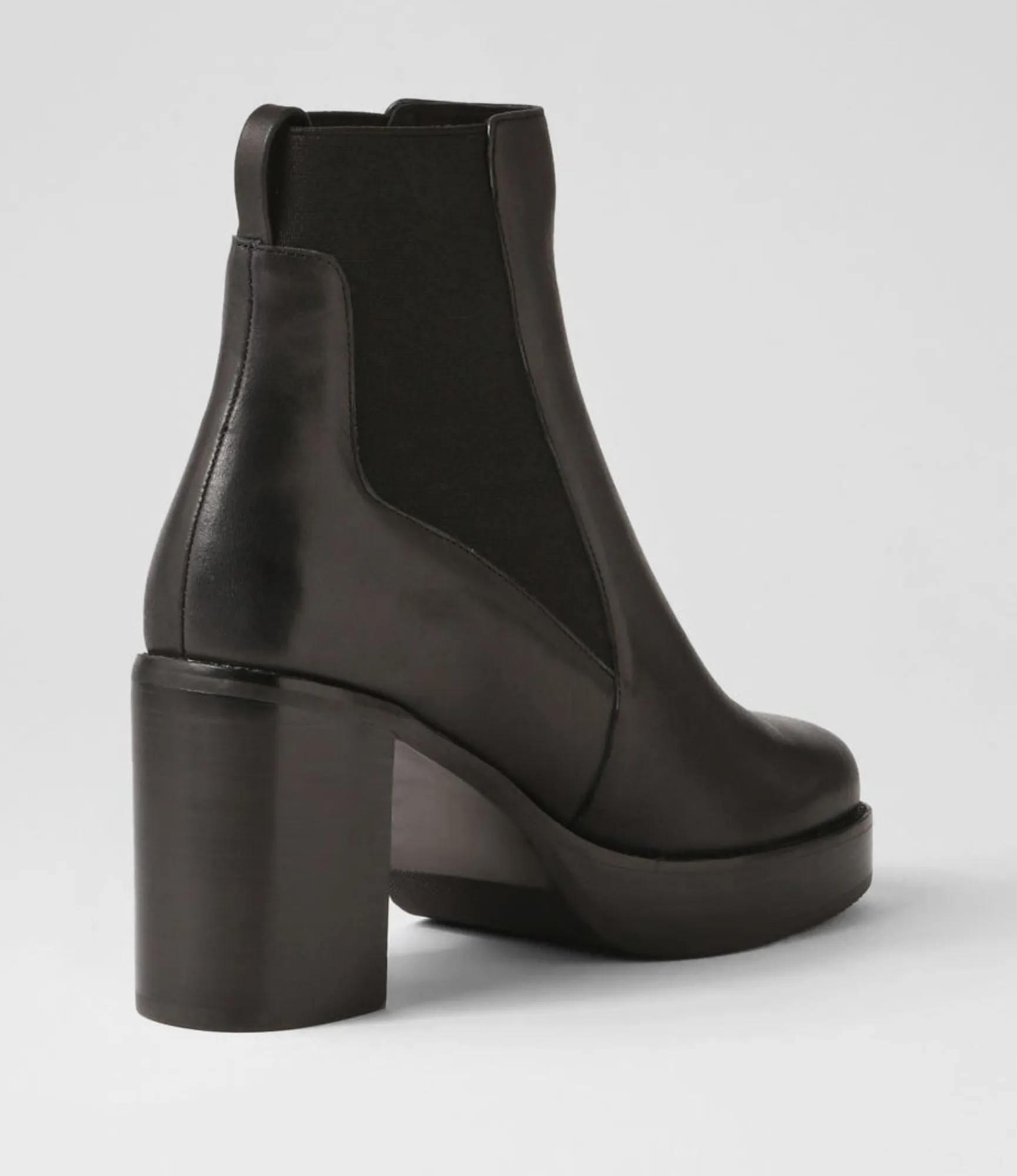 Hot Midas Shoes Dariah Black Leather Elastic Chelsea Boots