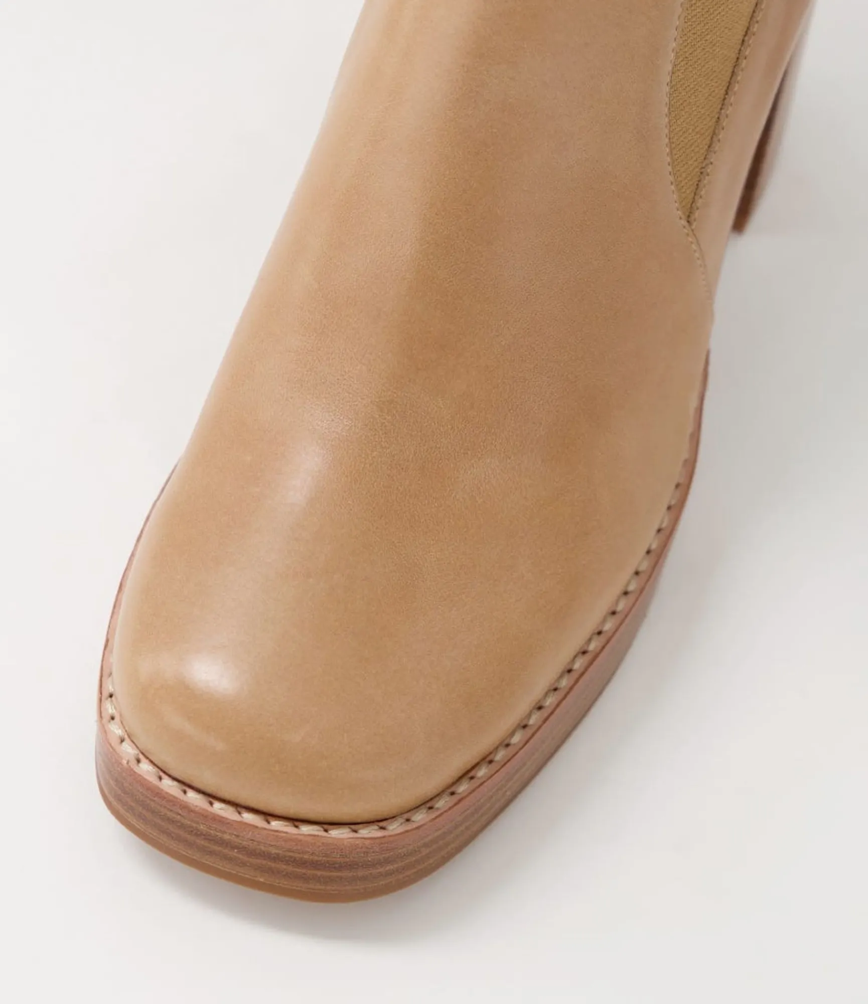 Flash Sale Midas Shoes Dariah Cappuccino Leather Elastic Chelsea Boots