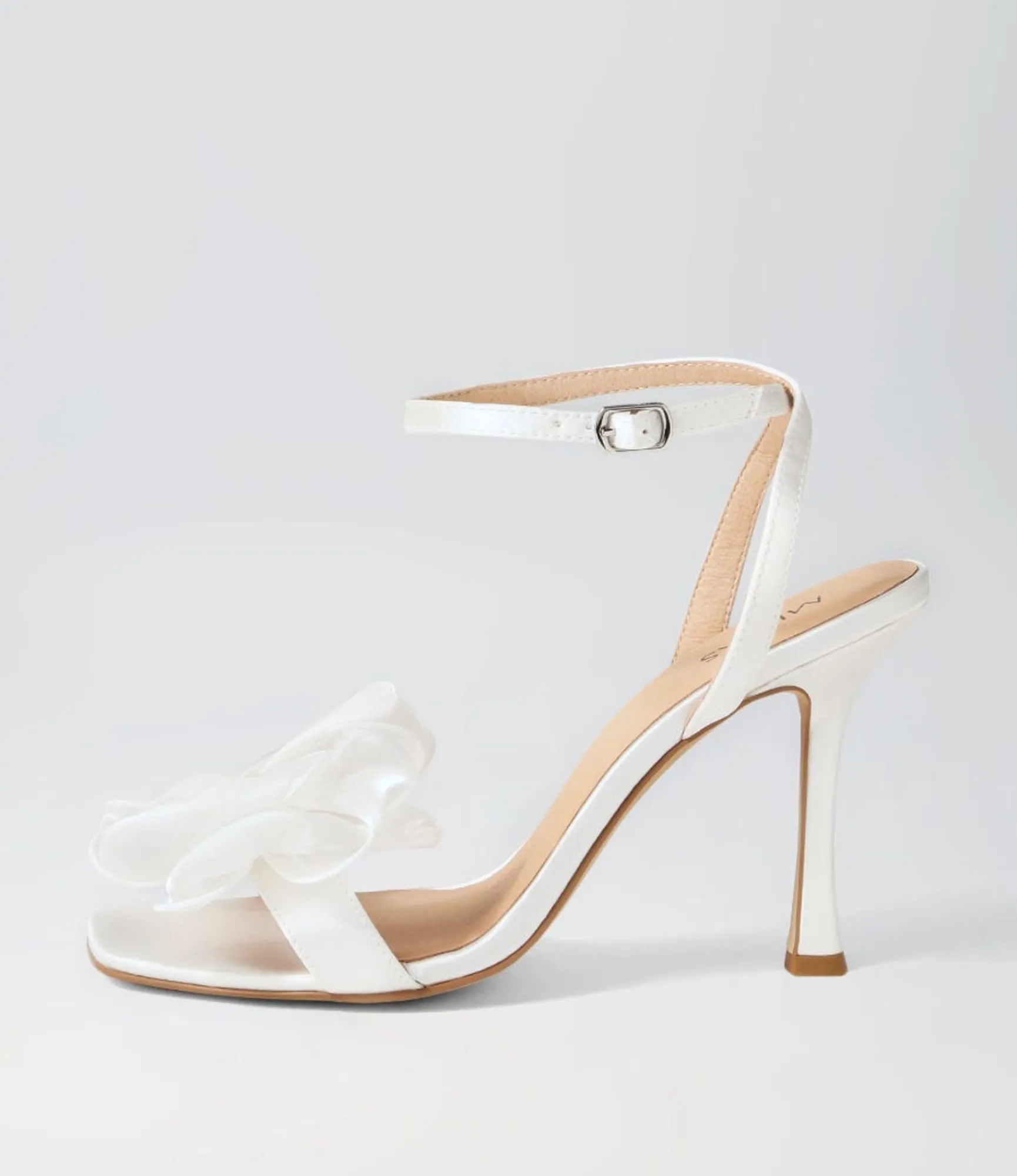Online Midas Shoes Darris White Satin Sandals