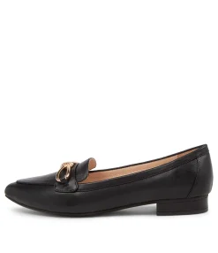 Best Sale Midas Shoes Daylan Black Leather Slip Ons
