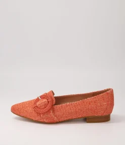 Online Midas Shoes Demira Tangerine Woven Flat Shoes