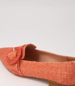 Online Midas Shoes Demira Tangerine Woven Flat Shoes