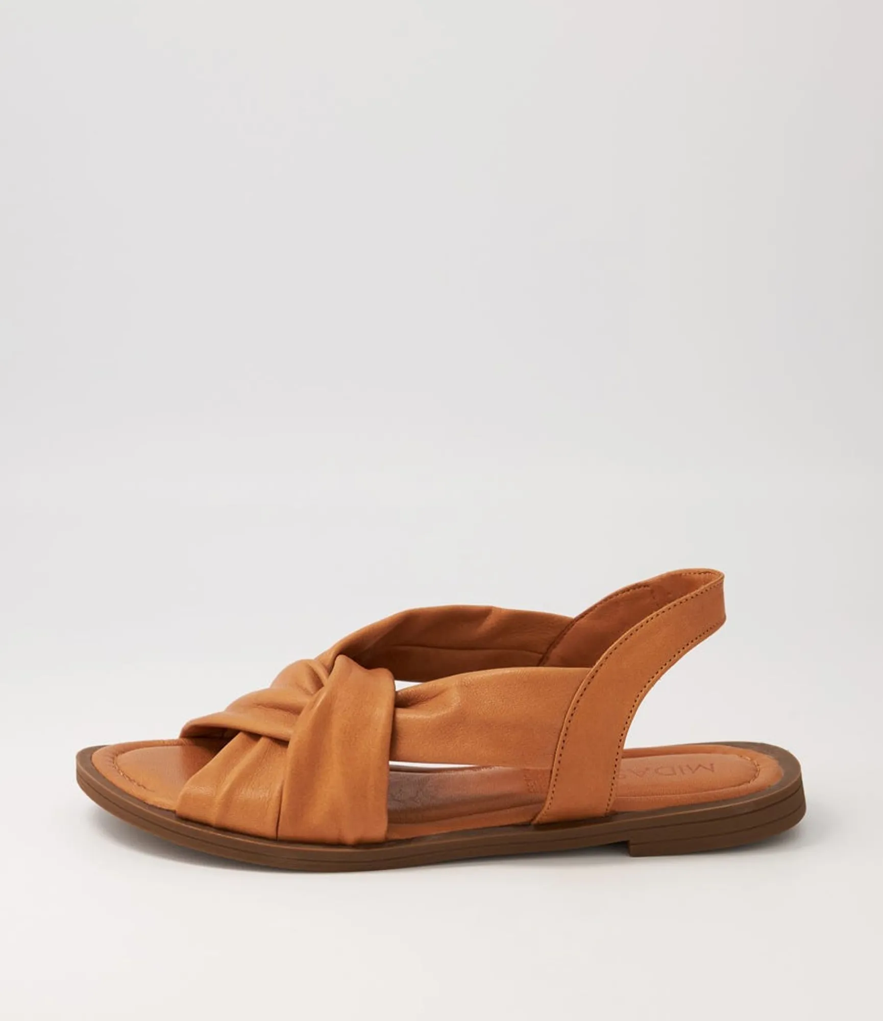 Flash Sale Midas Shoes Desire Tan Leather Sandals