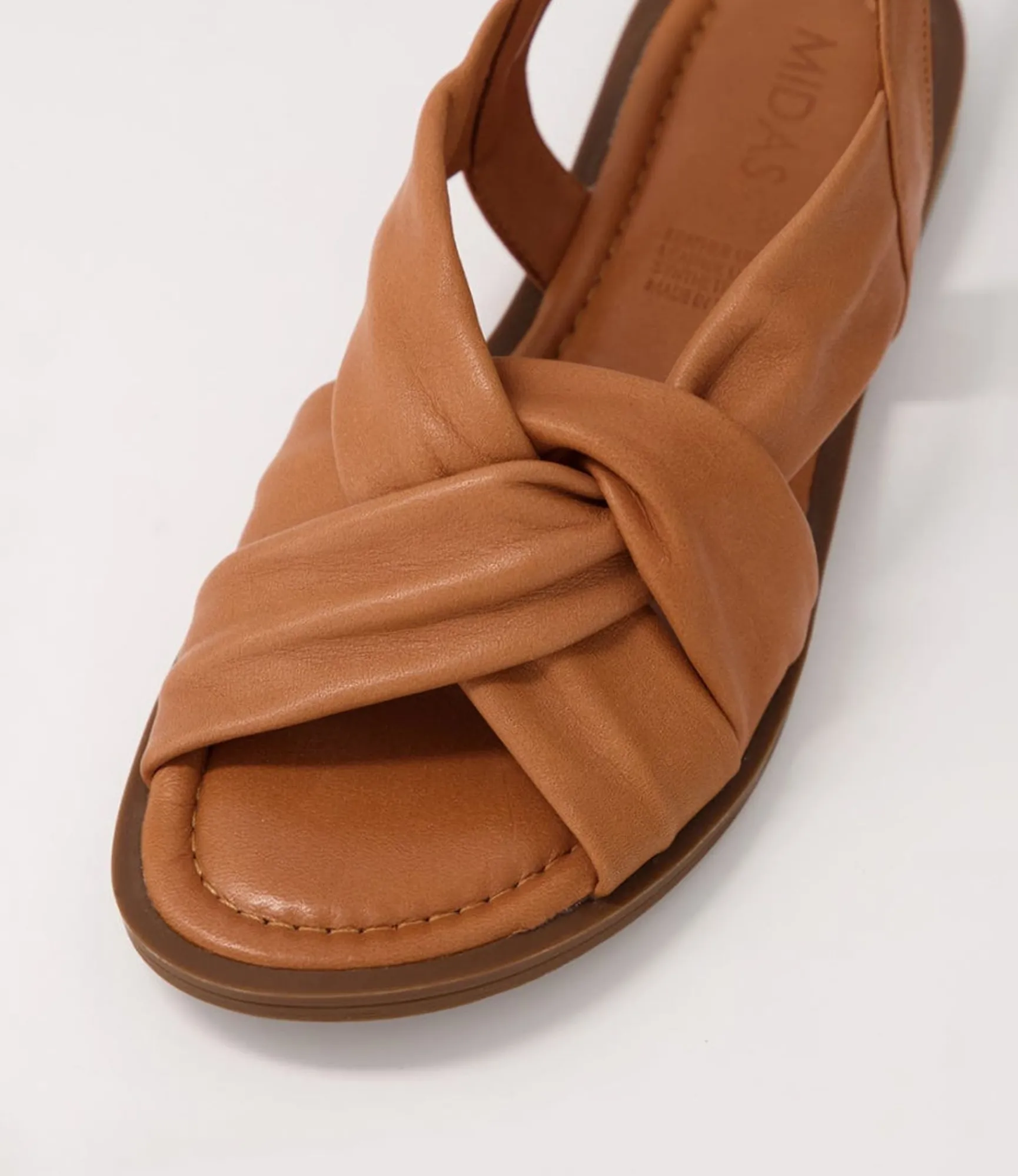 Flash Sale Midas Shoes Desire Tan Leather Sandals