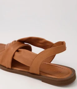 Flash Sale Midas Shoes Desire Tan Leather Sandals