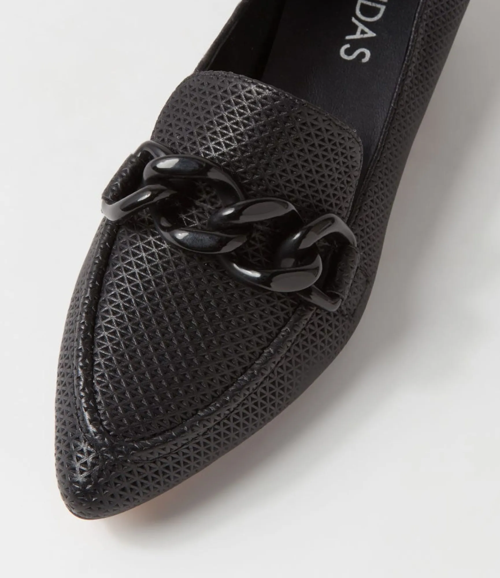 Online Midas Shoes Devin Black Leather Loafers
