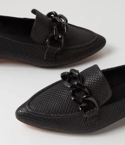 Online Midas Shoes Devin Black Leather Loafers