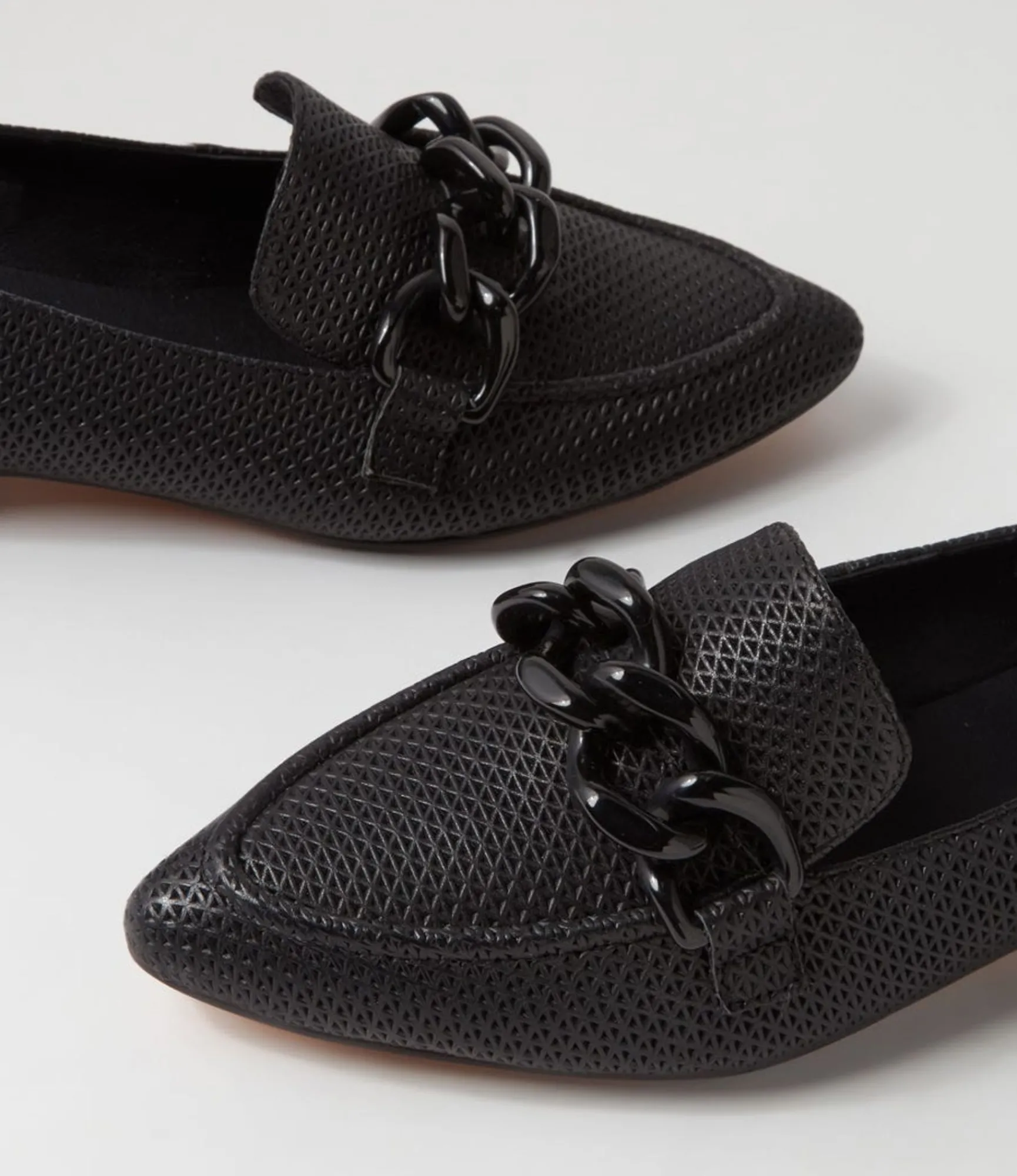 Online Midas Shoes Devin Black Leather Loafers