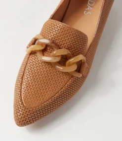 Cheap Midas Shoes Devin Dark Tan Leather Loafers