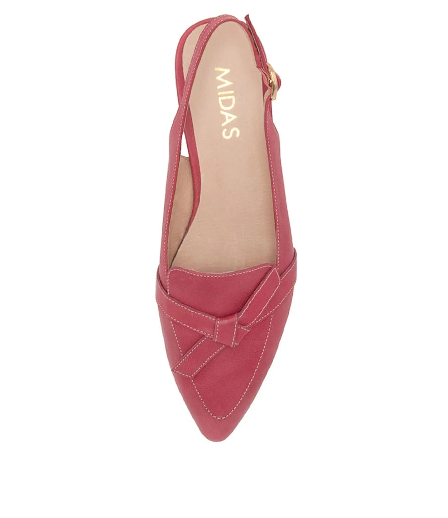 New Midas Shoes Dido Fuchsia Leather Loafers