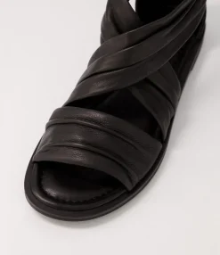Hot Midas Shoes Dizzee Black Leather Sandals Bs