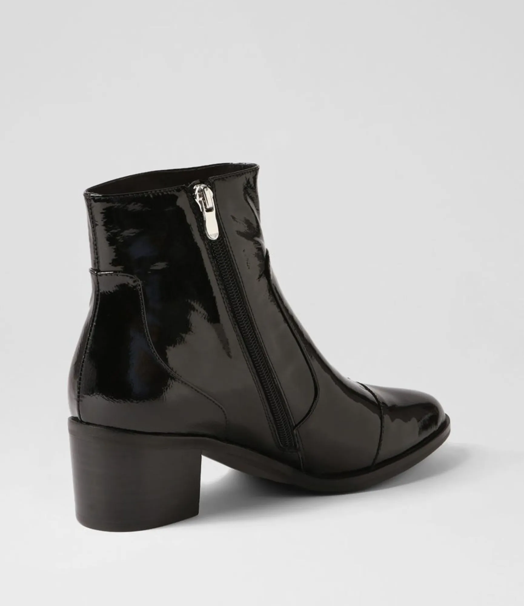 Discount Midas Shoes Dores Black Patent Leather Ankle Boots