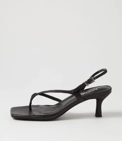 Flash Sale Midas Shoes Drewe Black Leather Sandals
