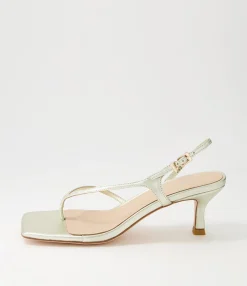 Discount Midas Shoes Drewe Pale Gold Leather Sandals