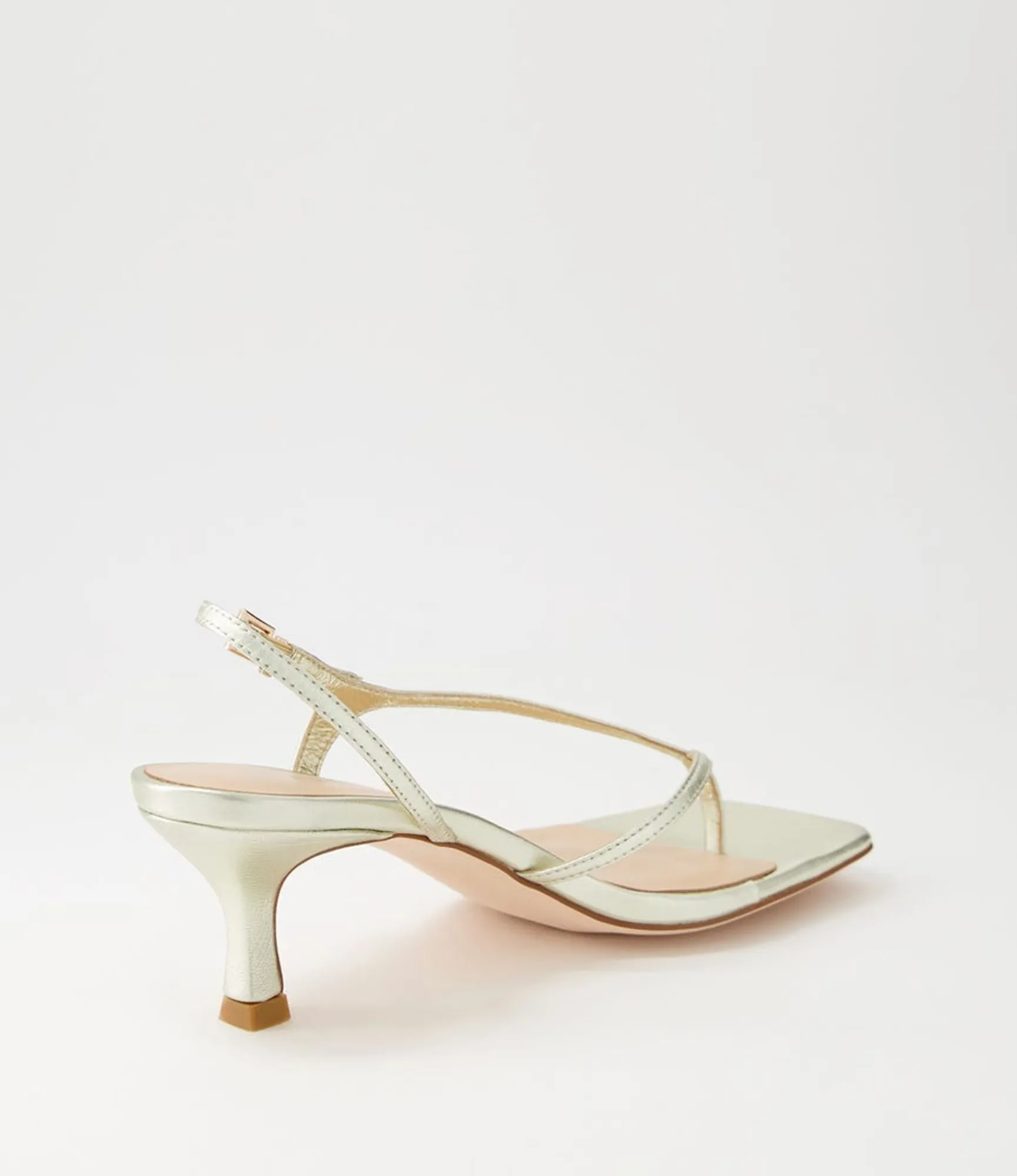 Discount Midas Shoes Drewe Pale Gold Leather Sandals