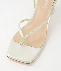 Discount Midas Shoes Drewe Pale Gold Leather Sandals