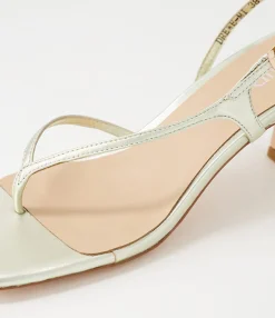 Discount Midas Shoes Drewe Pale Gold Leather Sandals