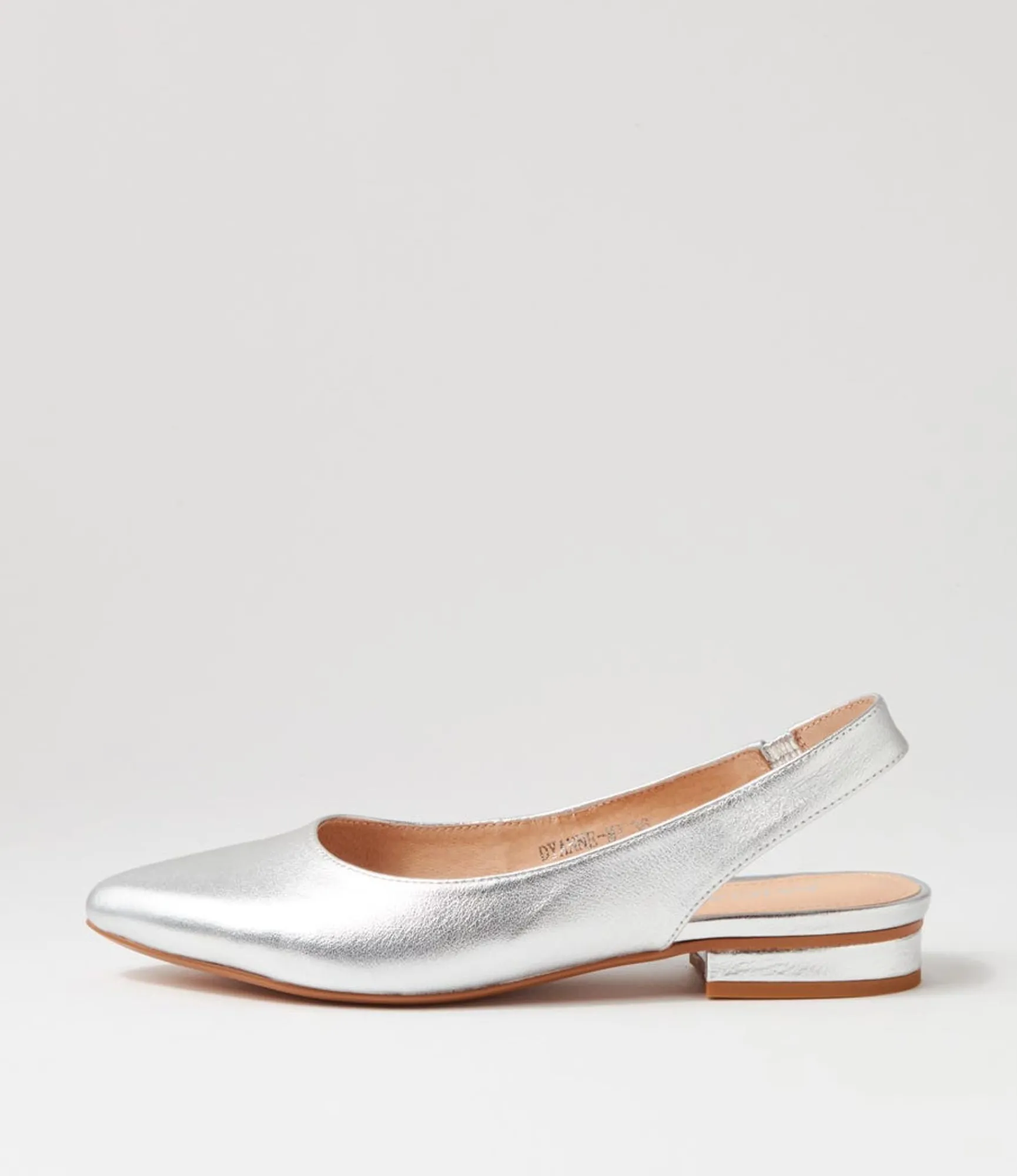 Cheap Midas Shoes Dyanne Silver Leather Flat Shoes