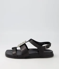 Flash Sale Midas Shoes Dyllon Black Leather Sandals