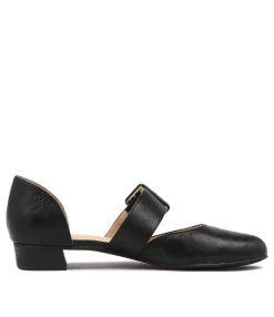 Best Midas Shoes Ebbie Black Leather Flat Shoes Bh