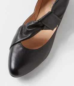 Outlet Midas Shoes Ebbis Black Leather Flat Shoes