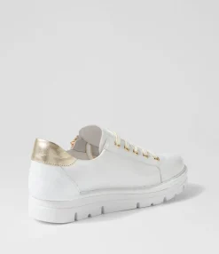 Best Sale Midas Shoes Elias White Gold Patent Leather Sneakers