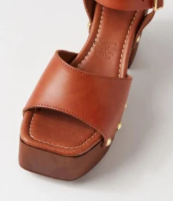 Store Midas Shoes Eliy Tan Leather Sandals