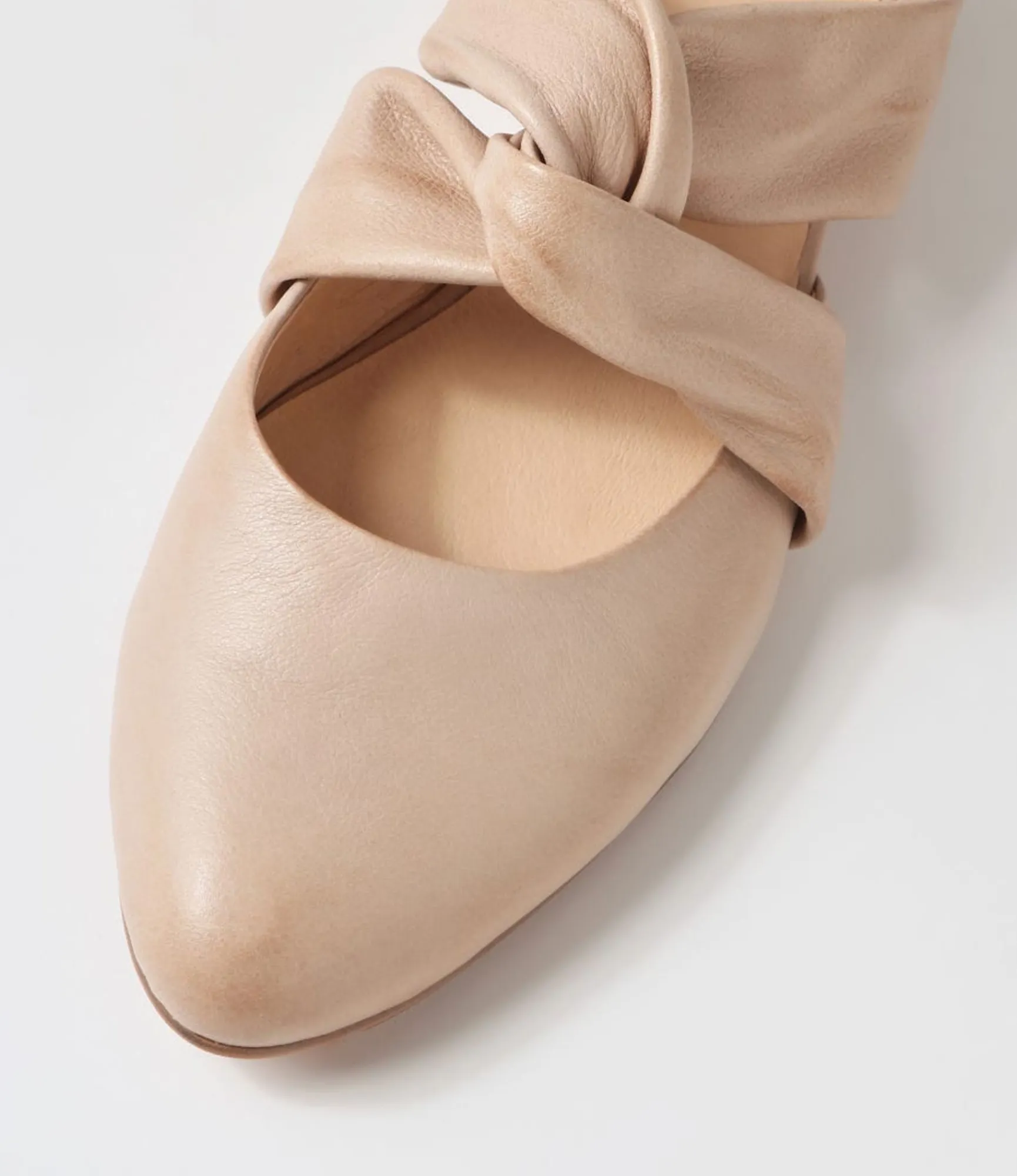 Store Midas Shoes Envy Cafe Leather Flat Shoes