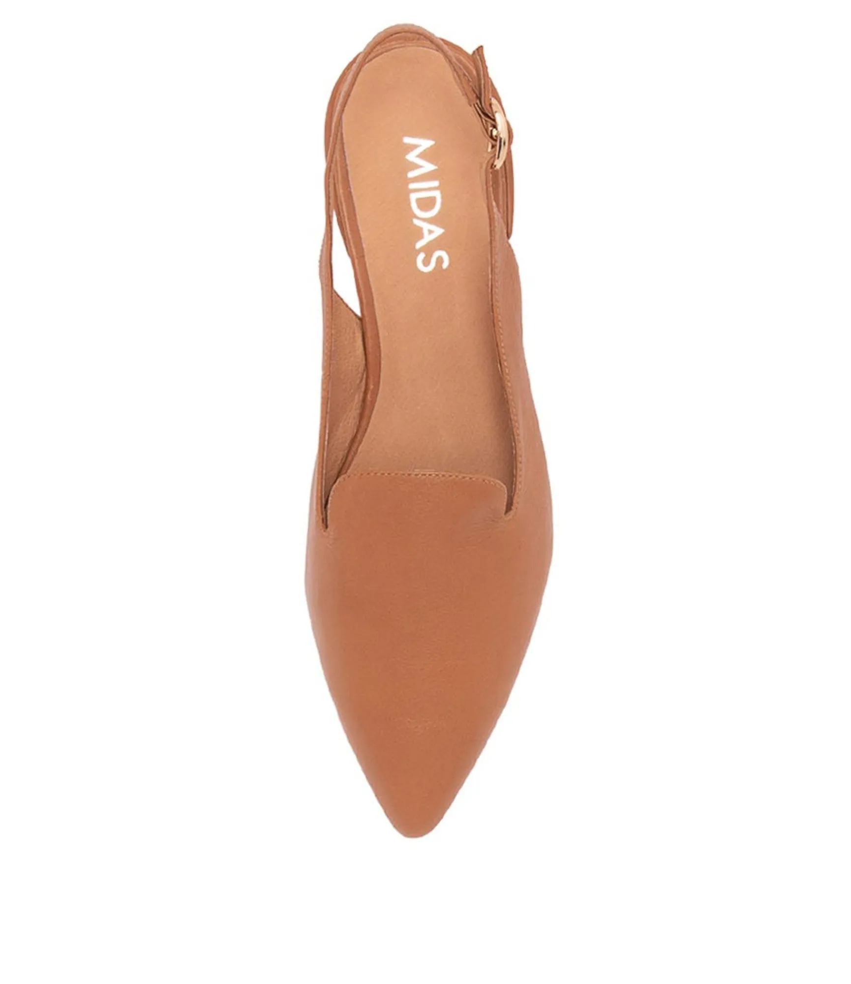 Clearance Midas Shoes Erol Dark Tan Leather Loafers