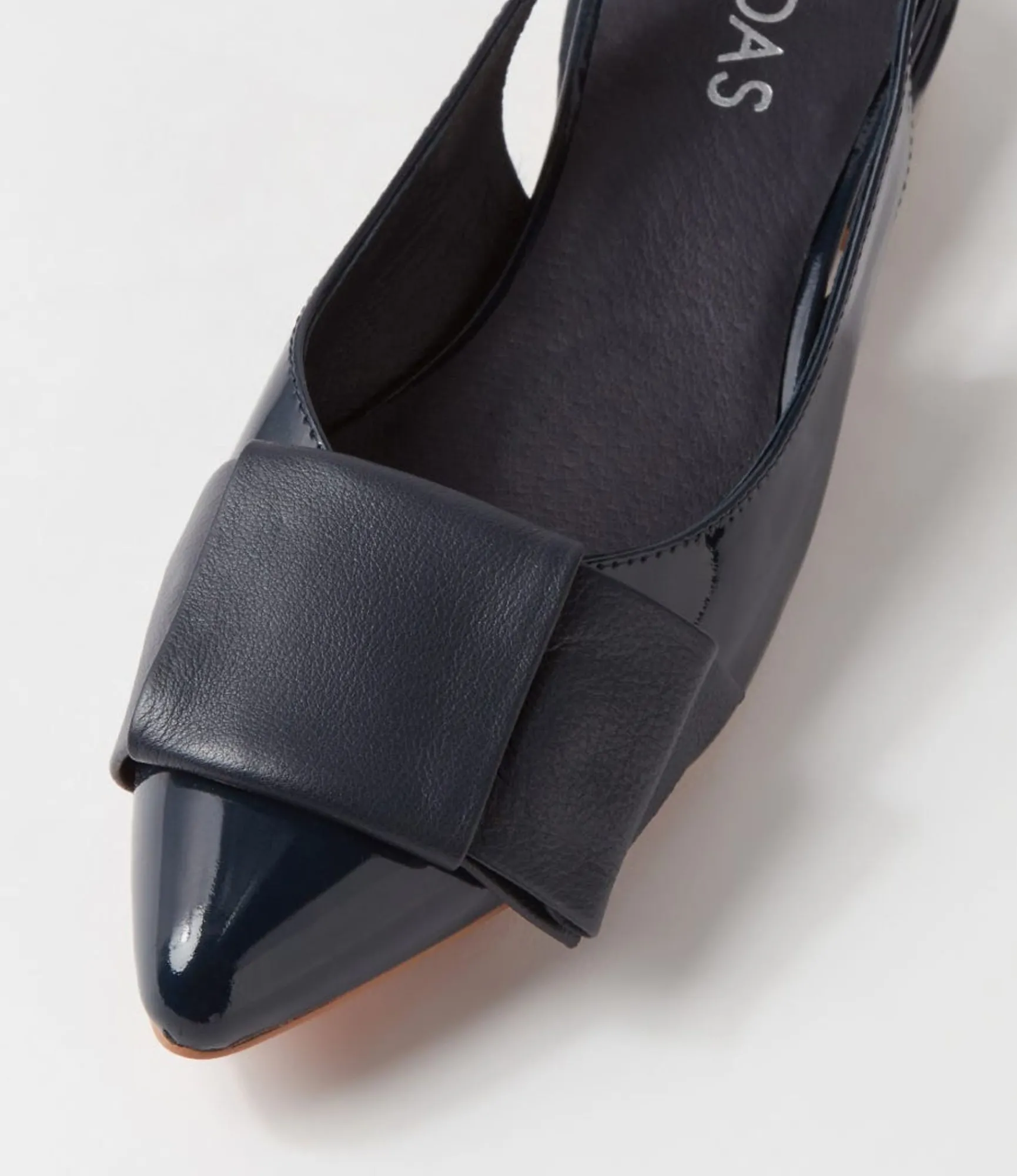 Online Midas Shoes Evens Navy Patent Leather Flat Shoes