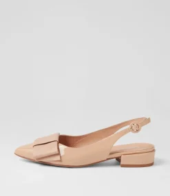 Shop Midas Shoes Evens Nude Patent Leather Flat Shoes
