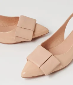 Shop Midas Shoes Evens Nude Patent Leather Flat Shoes
