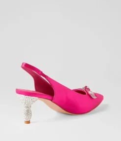 Store Midas Shoes Evetts Hot Pink Satin Heels
