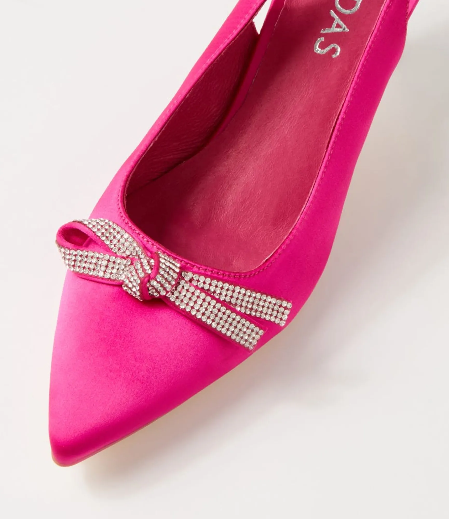 Store Midas Shoes Evetts Hot Pink Satin Heels