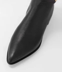 Cheap Midas Shoes Evo Black Gold Leather Ankle Boots