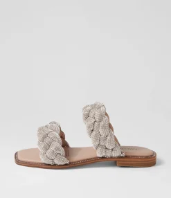 Store Midas Shoes Faba Silver Nude Jewels Slides